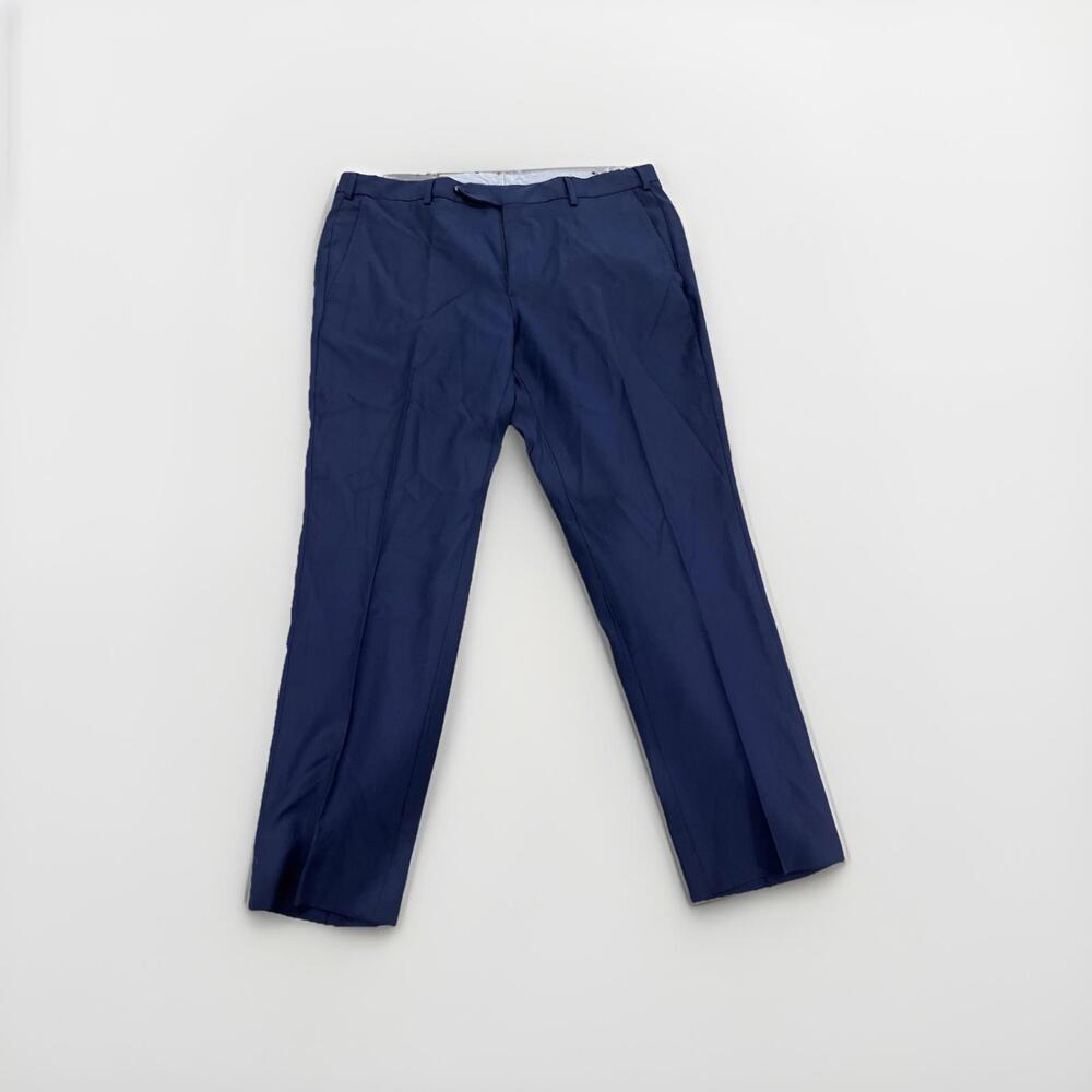 LUIGI BIANCHI MANTOVA LBM MENS DRESS BLUE PANTS 35x27 VITALE BARBERIS ITALY VGC